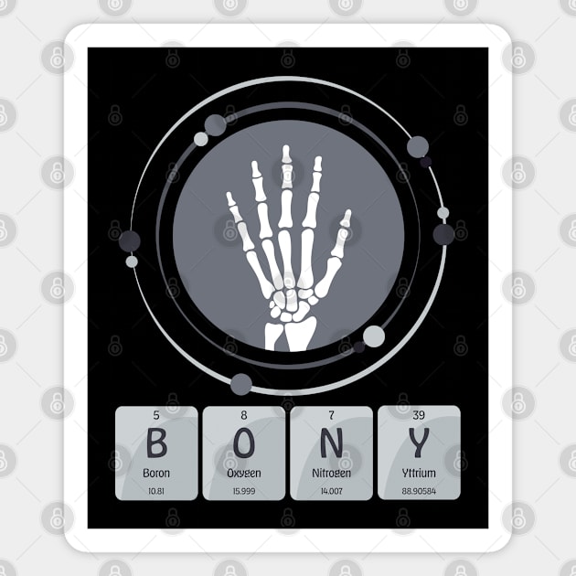 Bony skeletal hand x ray Magnet by Fun with Science